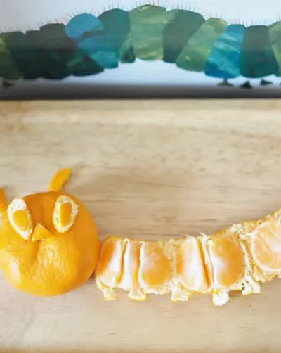 みかんで作ったはらぺこあおむし